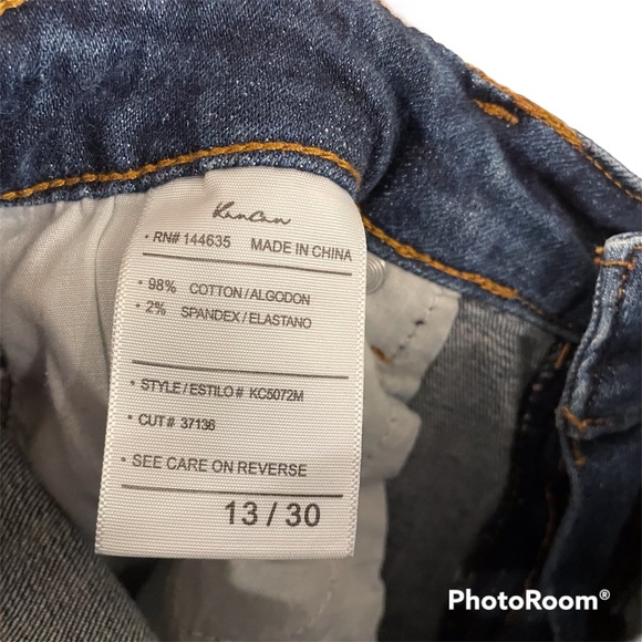 KanCan Mid Rise Distressed Skinny Jeans Medium Dark Wash - 13/30 - Picture 8 of 9